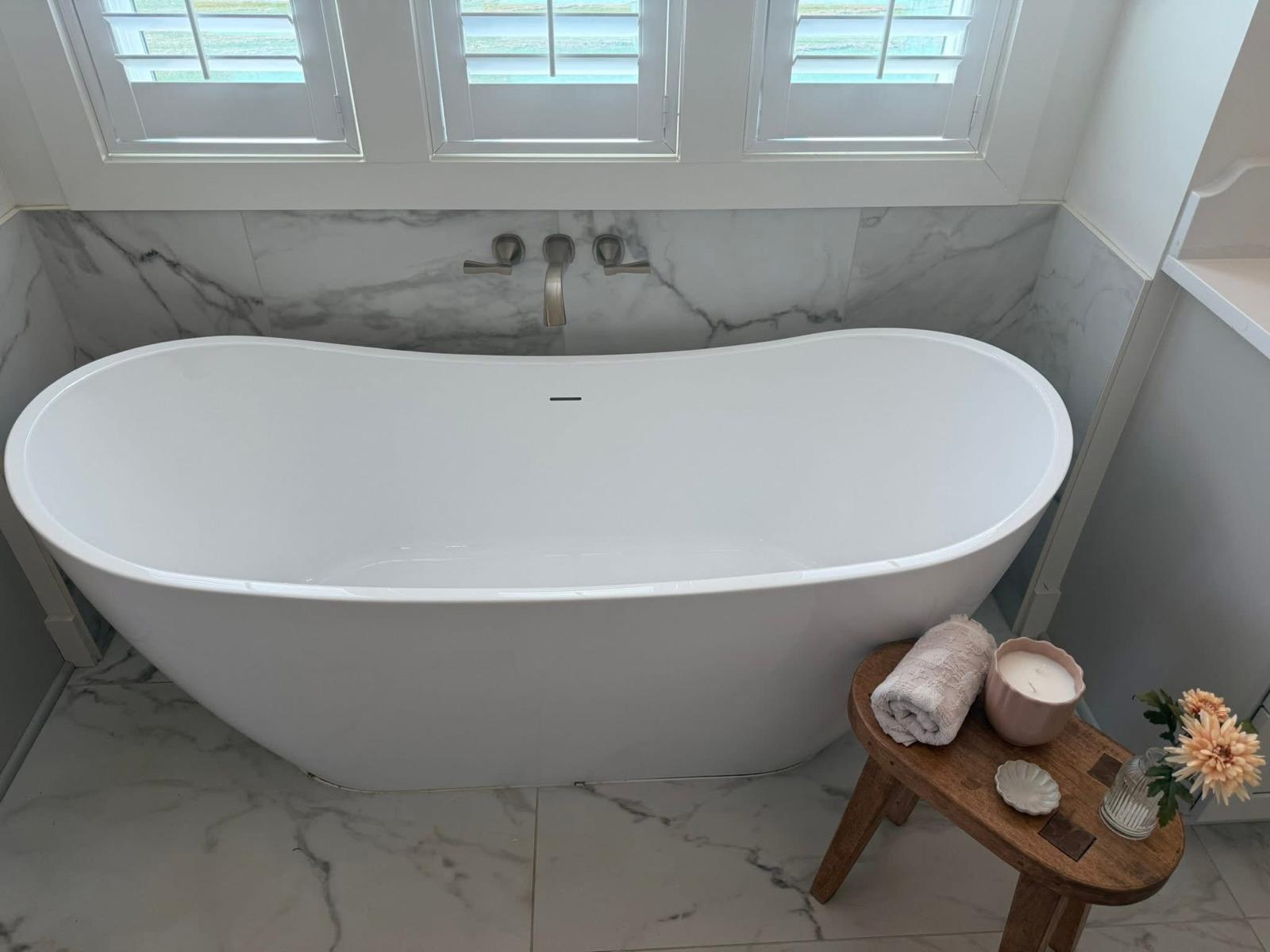 Pristine marble bathtub